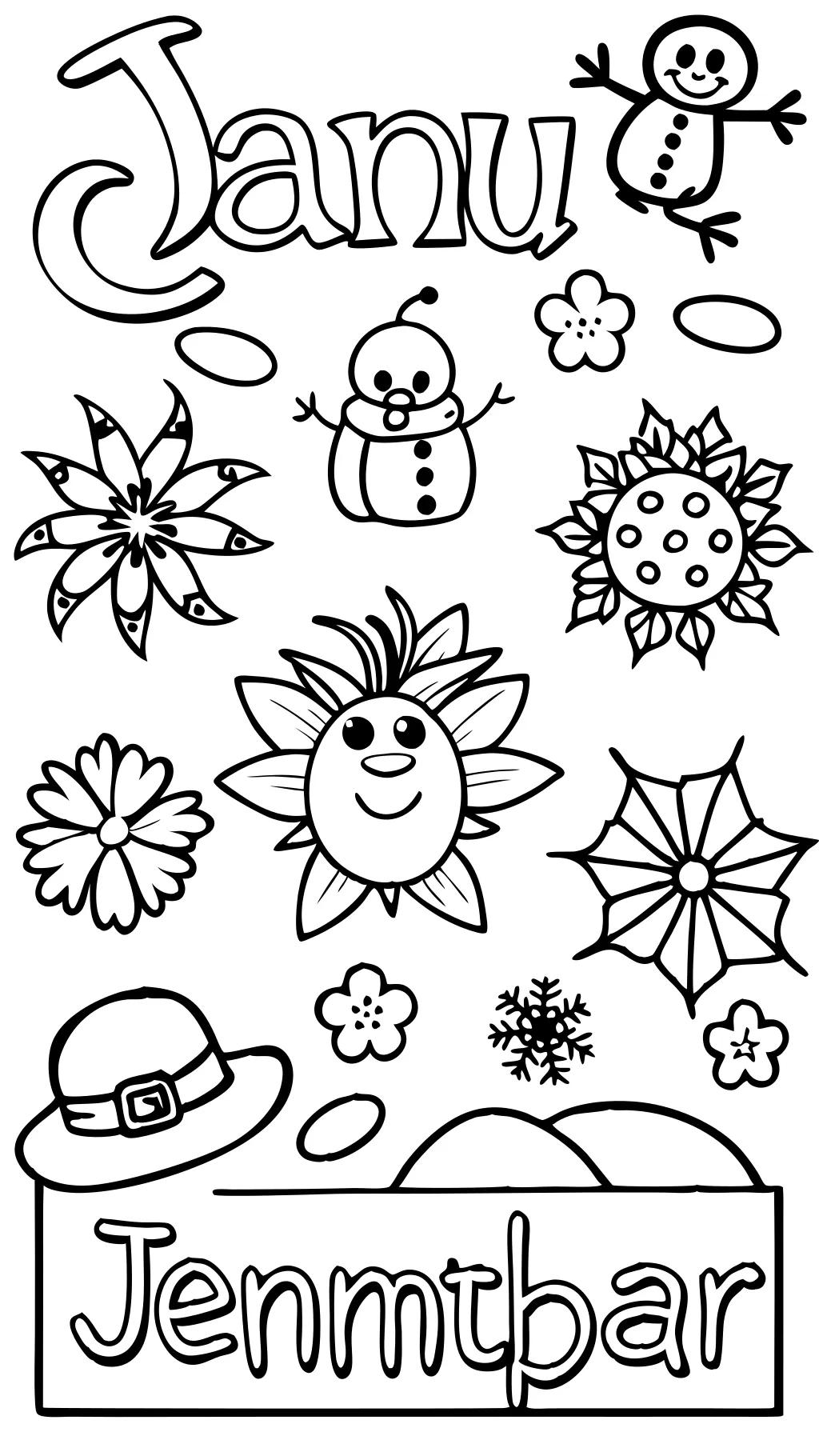 months of the year coloring pages